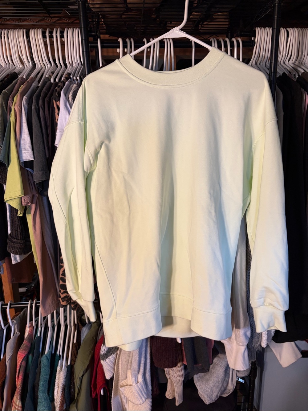 lululemon athletica Pale Lime Crewneck Sweater